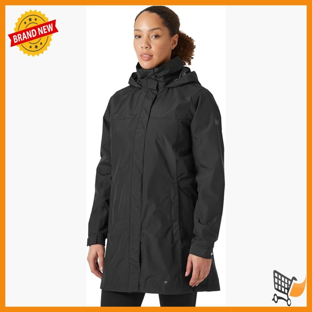 Waterproof Breathable Hooded Long Rain Jacket Women's Outdoor Trench Coat